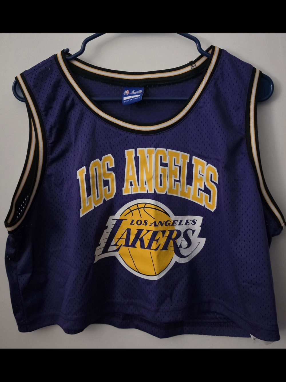 Los Angeles Lakers Purple Sleeveless Jersey Crop Top